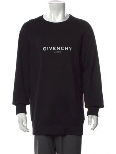 Pre-owned Givenchy Graphic Print Crew Neck Sweatshirt In Black