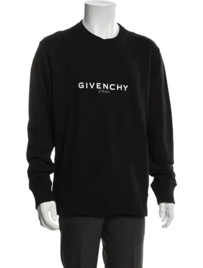 Pre-owned Givenchy Graphic Print Crew Neck Sweatshirt In Black