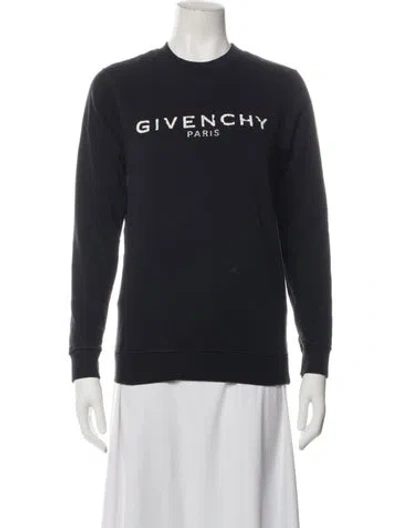 Pre-owned Givenchy Graphic Print Crew Neck Sweatshirt In Black