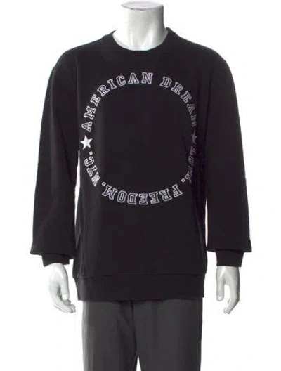 Pre-owned Givenchy Graphic Print Crew Neck Sweatshirt In Black