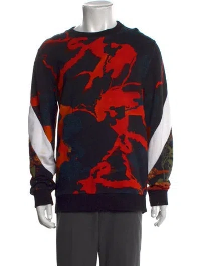 Pre-owned Givenchy Graphic Print Crew Neck Sweatshirt In Black