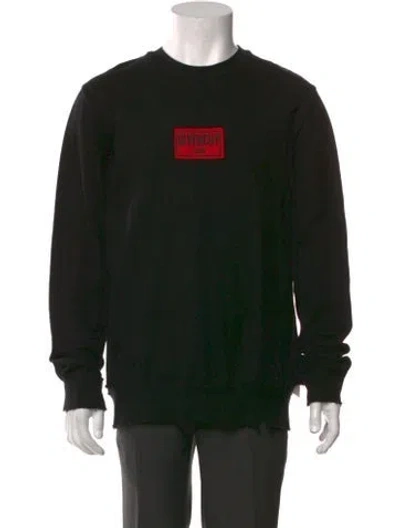Pre-owned Givenchy Graphic Print Crew Neck Sweatshirt In Black