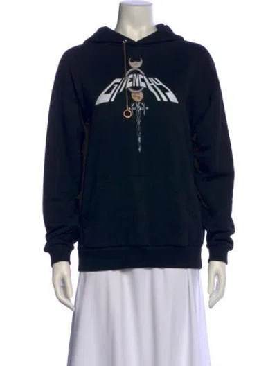 Pre-owned Givenchy Graphic Print Crew Neck Sweatshirt In Blue