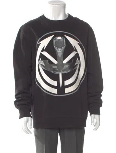 Pre-owned Givenchy Graphic Print Crew Neck Sweatshirt In Gray