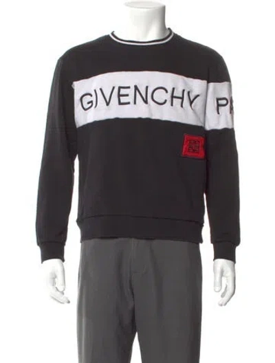Pre-owned Givenchy Graphic Print Crew Neck Sweatshirt In Gray