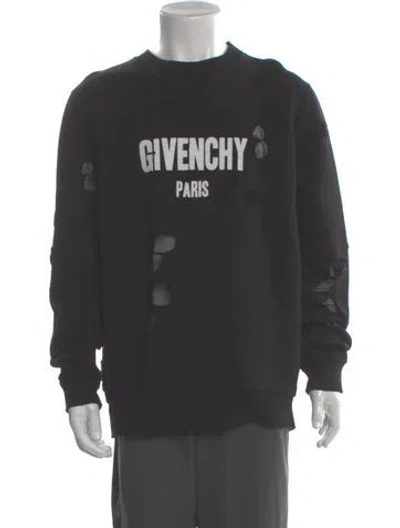 Pre-owned Givenchy Graphic Print Crew Neck Sweatshirt In Gray
