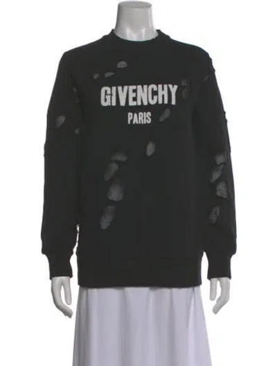 Pre-owned Givenchy Graphic Print Crew Neck Sweatshirt In Gray
