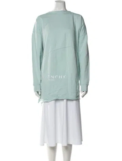 Pre-owned Givenchy Graphic Print Crew Neck Sweatshirt In Green