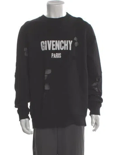 Pre-owned Givenchy Graphic Print Crew Neck Sweatshirt In Grey