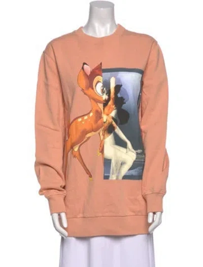 Pre-owned Givenchy Graphic Print Crew Neck Sweatshirt In Neutral