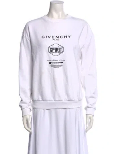 Pre-owned Givenchy Graphic Print Crew Neck Sweatshirt In Neutral