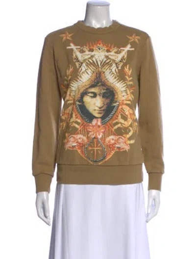 Pre-owned Givenchy Graphic Print Crew Neck Sweatshirt In Neutral