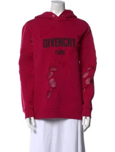 Pre-owned Givenchy Graphic Print Crew Neck Sweatshirt In Pink