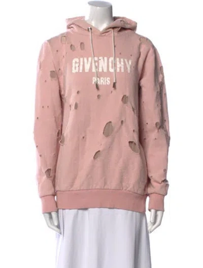 Pre-owned Givenchy Graphic Print Crew Neck Sweatshirt In Pink