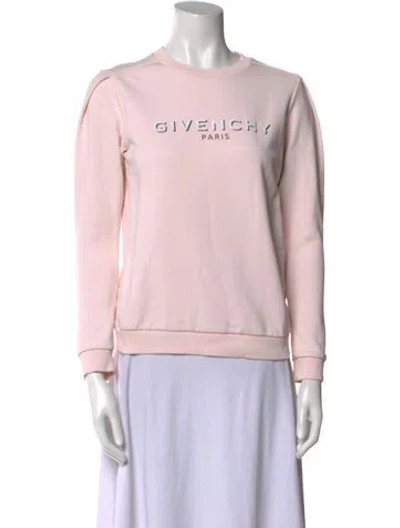 Pre-owned Givenchy Graphic Print Crew Neck Sweatshirt In Pink