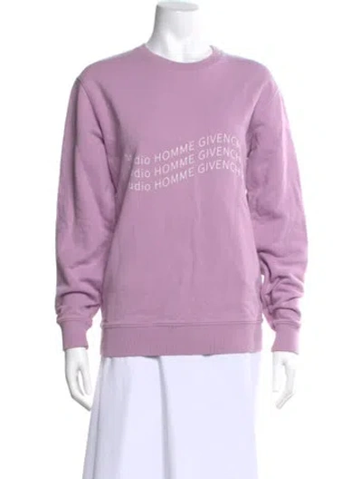 Pre-owned Givenchy Graphic Print Crew Neck Sweatshirt In Pink
