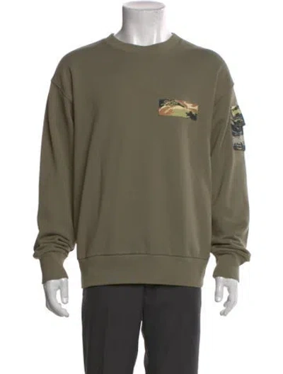 Pre-owned Givenchy Graphic Print Crew Neck Sweatshirt W/ Tags In Green