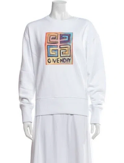 Pre-owned Givenchy Graphic Print Crew Neck Sweatshirt W/ Tags In Neutrals