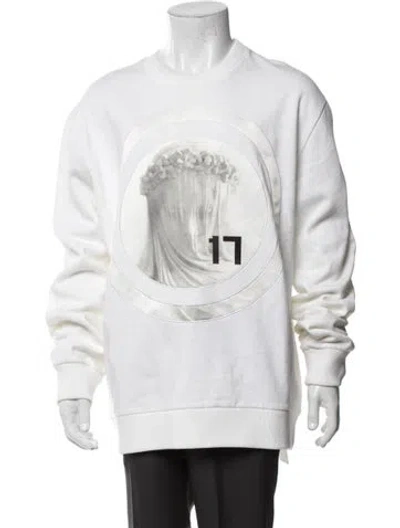 Pre-owned Givenchy Graphic Print Crew Neck Sweatshirt W/ Tags In Neutrals/white