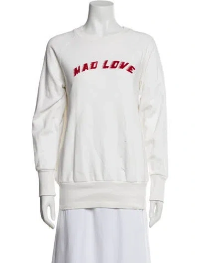 Pre-owned Givenchy Graphic Print Crew Neck Sweatshirt In White