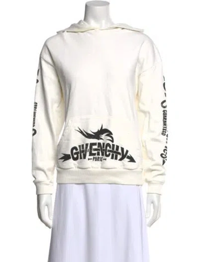 Pre-owned Givenchy Graphic Print Crew Neck Sweatshirt In White