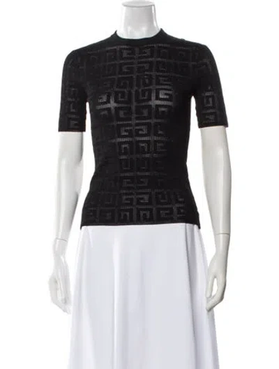 Pre-owned Givenchy Graphic Print Crew Neck Top In Black
