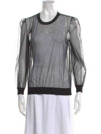 Pre-owned Givenchy Graphic Print Crew Neck Top In Black