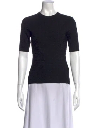 Pre-owned Givenchy Graphic Print Crew Neck Top In Black