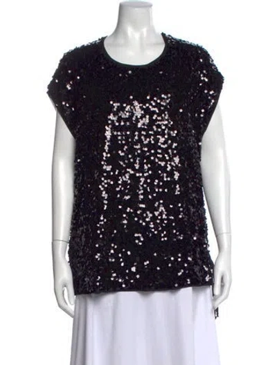 Pre-owned Givenchy Graphic Print Crew Neck Top In Black
