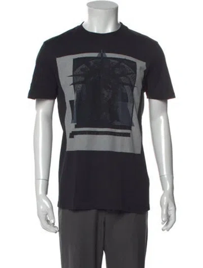 Pre-owned Givenchy Graphic Print Crew Neck T-shirt In Black