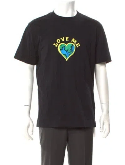 Pre-owned Givenchy Graphic Print Crew Neck T-shirt In Black