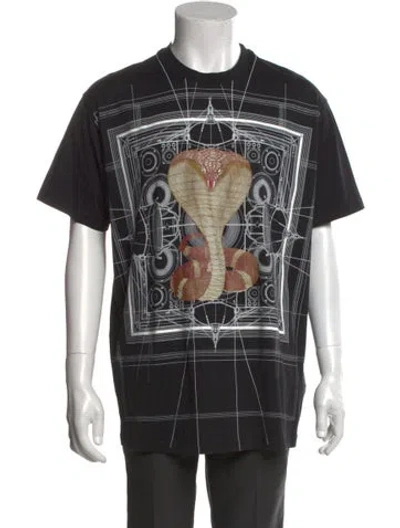 Pre-owned Givenchy Graphic Print Crew Neck T-shirt In Black