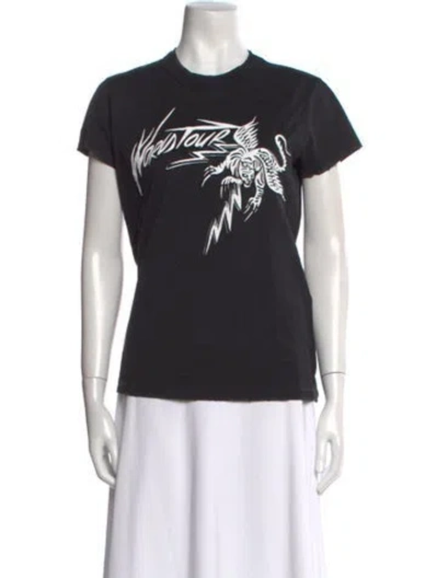 Pre-owned Givenchy Graphic Print Crew Neck T-shirt In Black