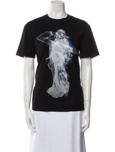 Pre-owned Givenchy Graphic Print Crew Neck T-shirt In Black