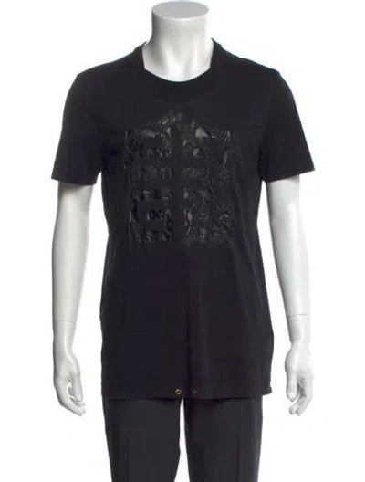 Pre-owned Givenchy Graphic Print Crew Neck T-shirt In Black