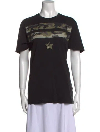 Pre-owned Givenchy Graphic Print Crew Neck T-shirt In Black