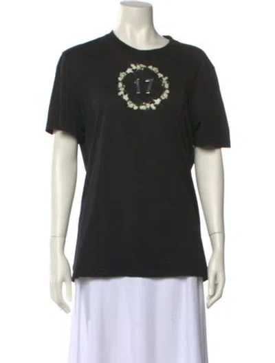 Pre-owned Givenchy Graphic Print Crew Neck T-shirt In Black