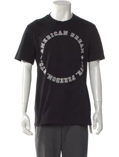 Pre-owned Givenchy Graphic Print Crew Neck T-shirt In Black