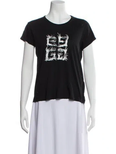 Pre-owned Givenchy Graphic Print Crew Neck T-shirt In Black