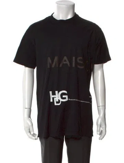 Pre-owned Givenchy Graphic Print Crew Neck T-shirt In Black