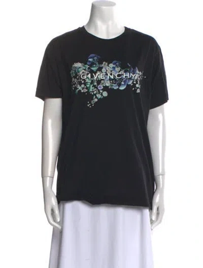 Pre-owned Givenchy Graphic Print Crew Neck T-shirt In Black