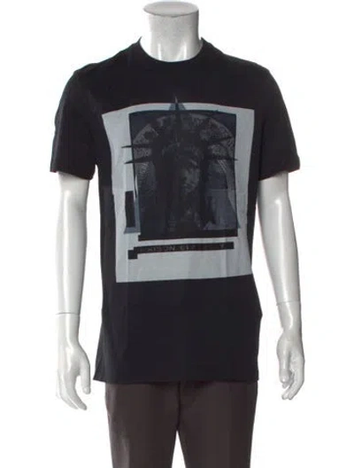 Pre-owned Givenchy Graphic Print Crew Neck T-shirt In Black