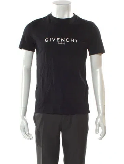 Pre-owned Givenchy Graphic Print Crew Neck T-shirt In Black