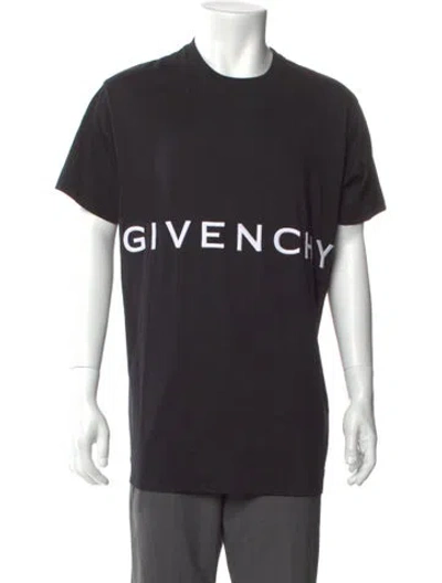 Pre-owned Givenchy Graphic Print Crew Neck T-shirt In Black