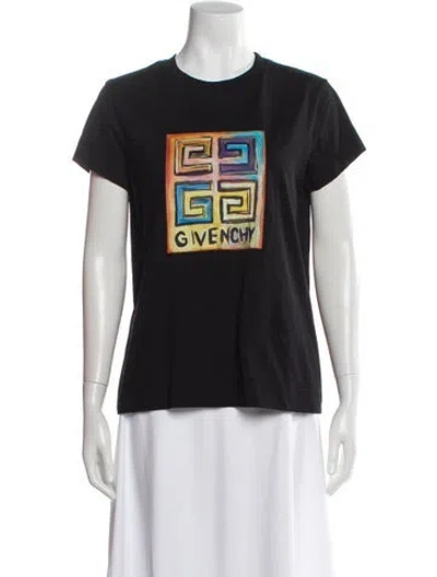 Pre-owned Givenchy Graphic Print Crew Neck T-shirt In Black