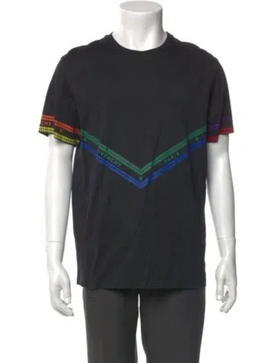 Pre-owned Givenchy Graphic Print Crew Neck T-shirt In Black