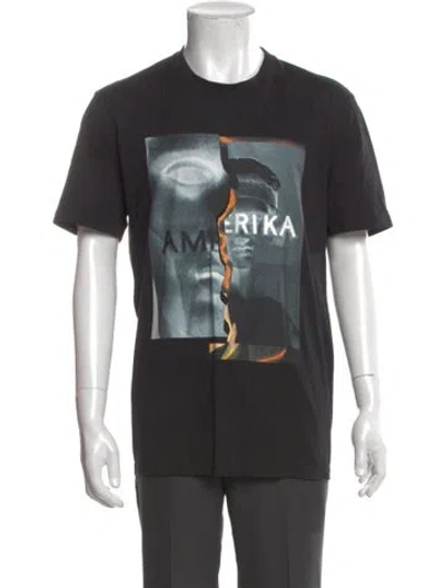 Pre-owned Givenchy Graphic Print Crew Neck T-shirt In Black