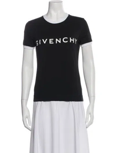 Pre-owned Givenchy Graphic Print Crew Neck T-shirt In Black