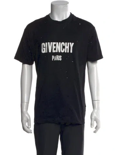 Pre-owned Givenchy Graphic Print Crew Neck T-shirt In Black