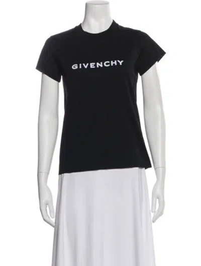 Pre-owned Givenchy Graphic Print Crew Neck T-shirt In Black